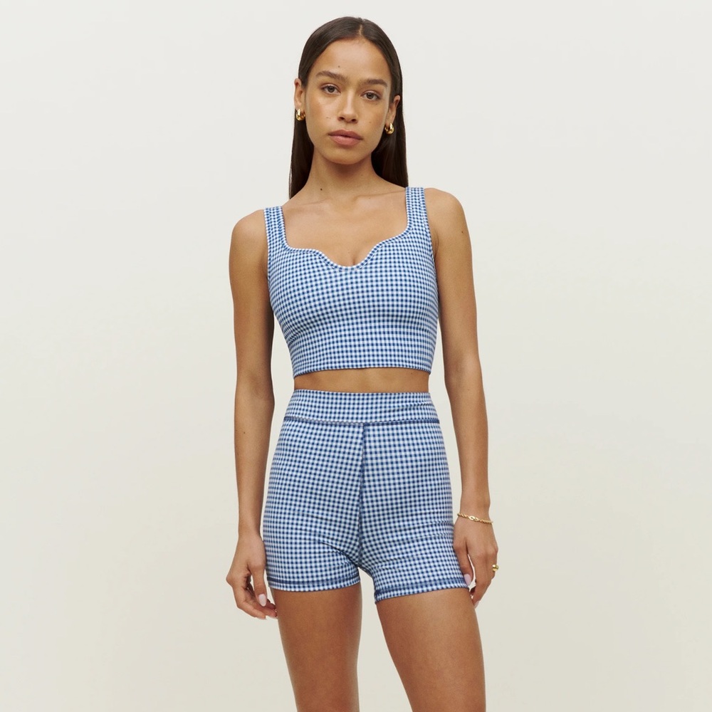 Reformation EcoMove Sports Bra and 3” Bike Short Set